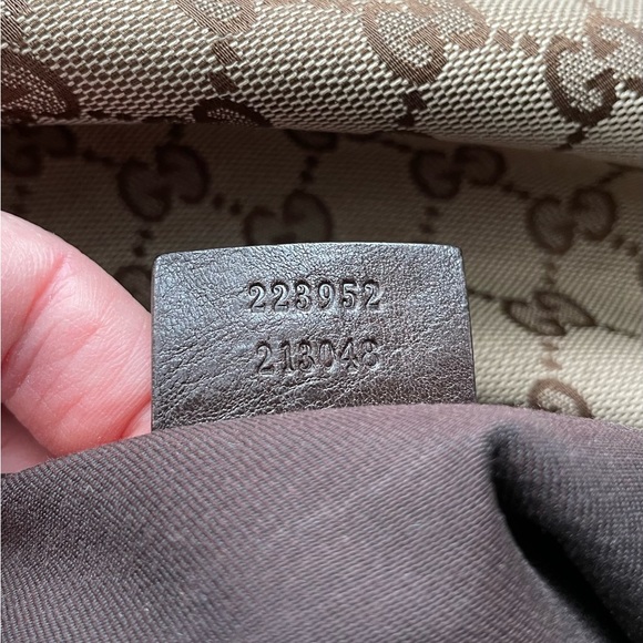 Gucci purse bag GG interlocking hobo canvas medium tan. Authentic - Picture 2 of 11